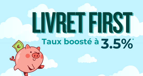 Un cochon tirelire avec un taux de 3.5% indiqué en gros