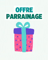 cadeau avec écrit "offre parrainage"