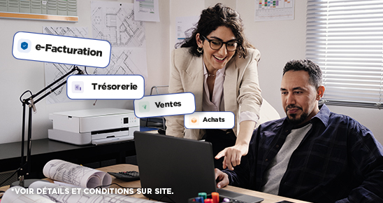 ( E-facturation, Trésorerie, Ventes, Achats ) *Voir détails et conditions sur site 