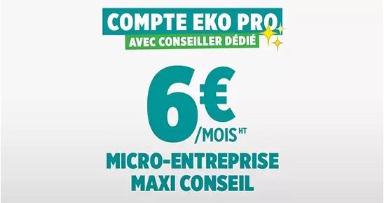 Ouvrez un compte pro avec conseiller dédié pour 6€ par mois 