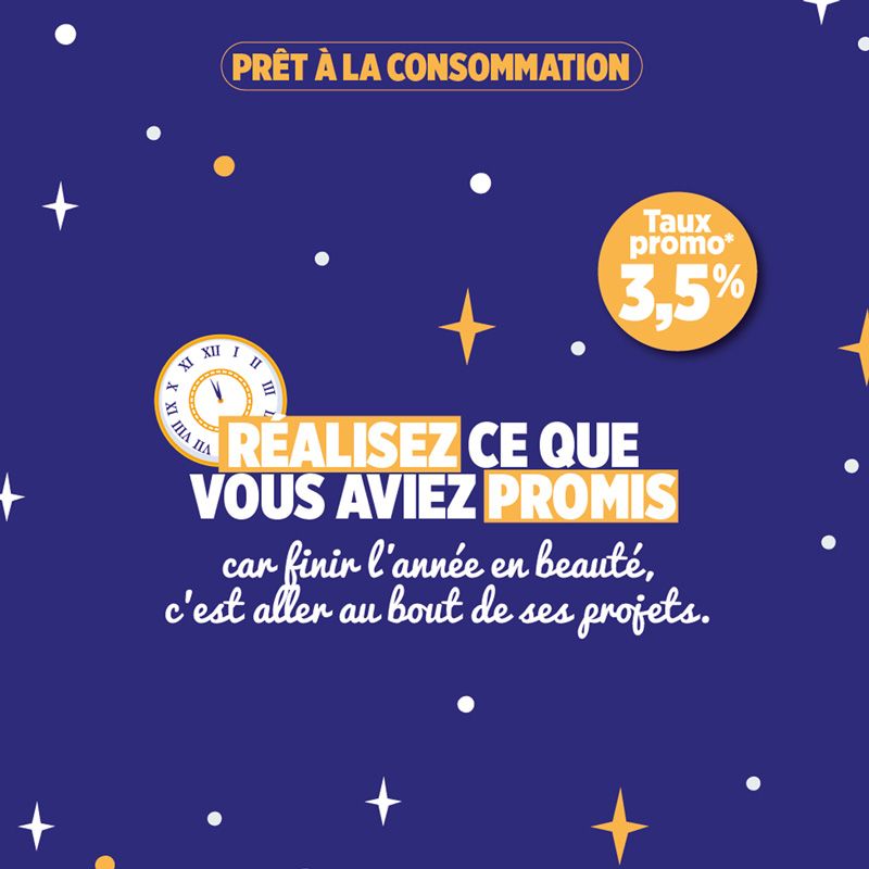 Pour Noël, profitez d’un taux promo sur votre Crédit Conso.